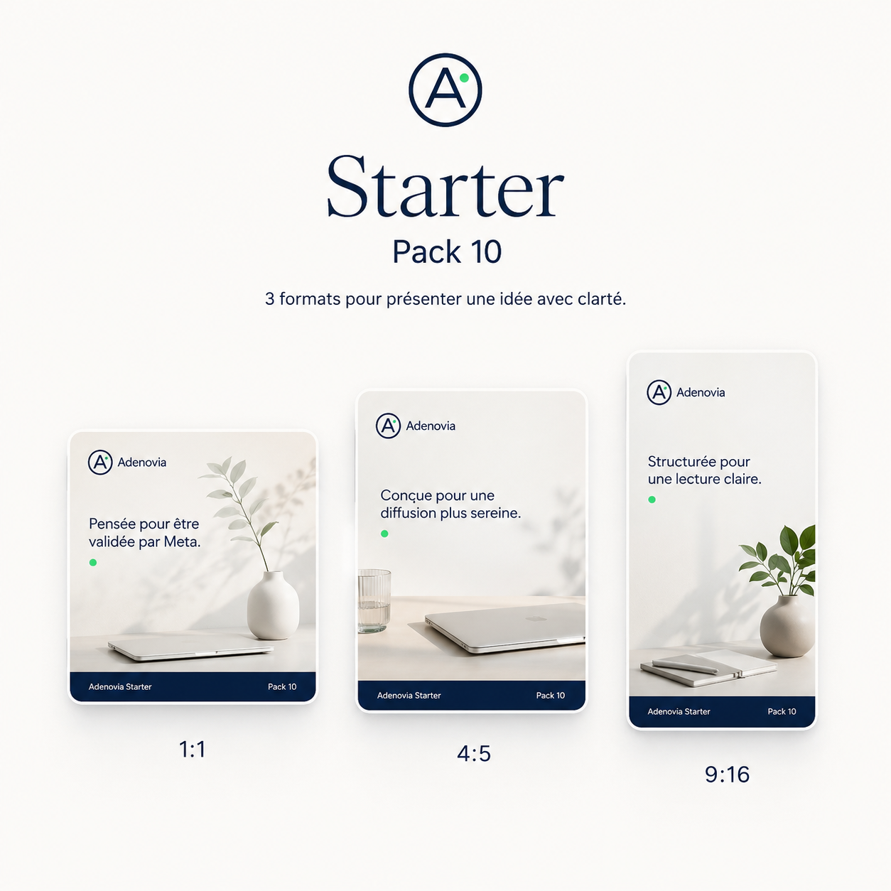 Starter — 3 concepts créatifs Meta prêts à intégrer dans vos campagnes